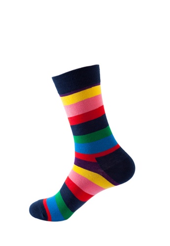 Kings Collection black Stripe Pattern Cozy Socks (One Size) HS202376 A78DAAA7020F73GS_1
