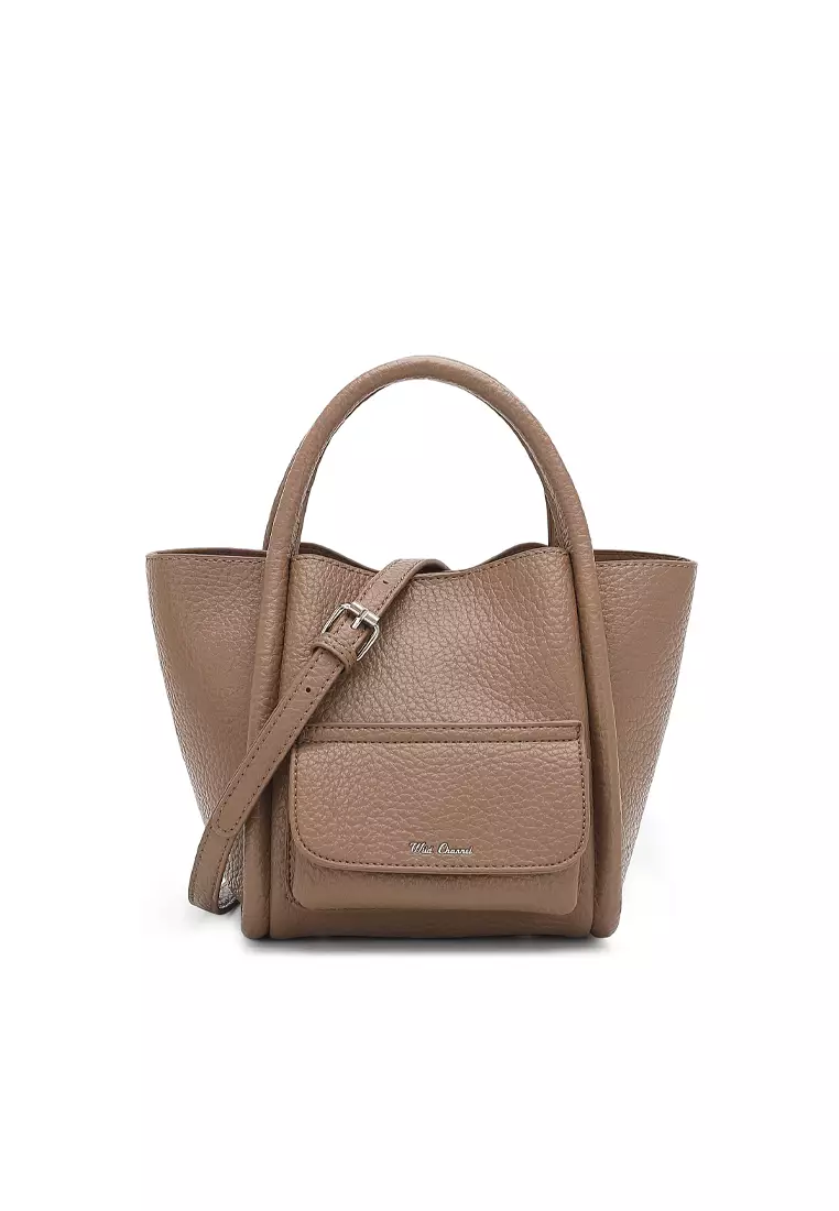 Women's 2 in 1 Top Handle Bag / Sling Bag / Shoulder Bag(手提包 / 吊帶包 / 斜背包) - 深褐色