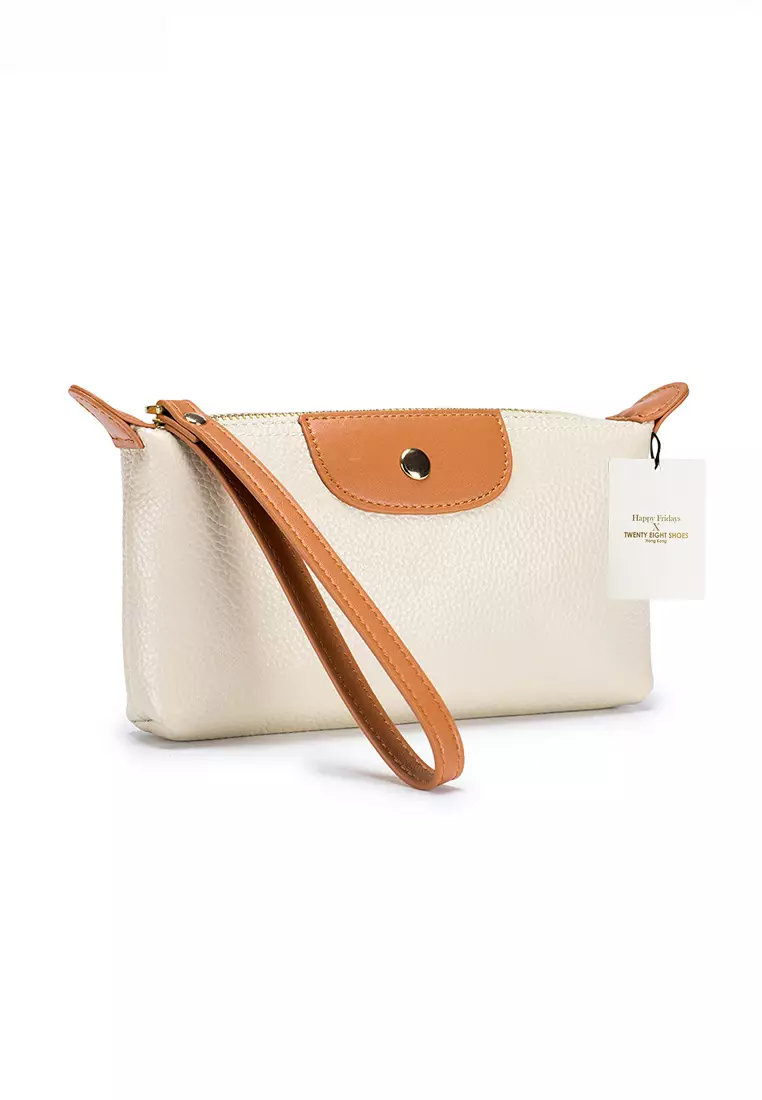 White leather hot sale clutch handbag