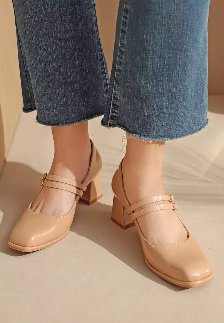 5CM Double Strap Mary Jane Shoes 595-3