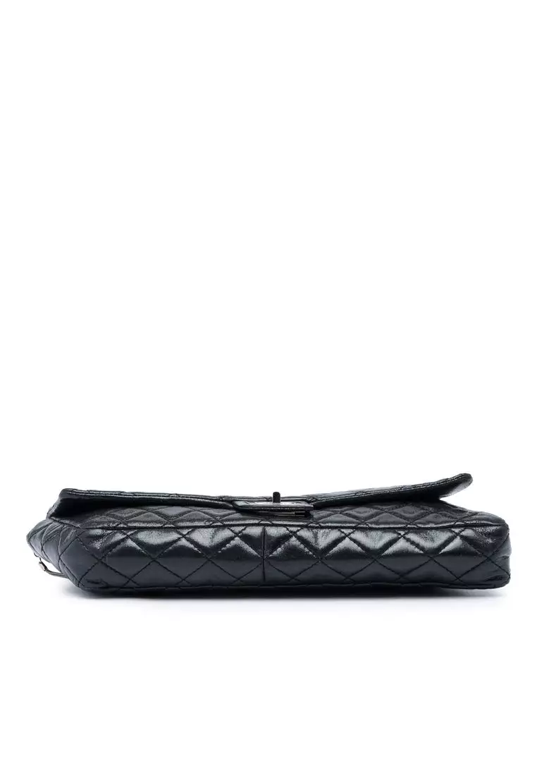 Pre-Loved Chanel Glazed Calfskin Reissue 2.55 Clutch With Chain