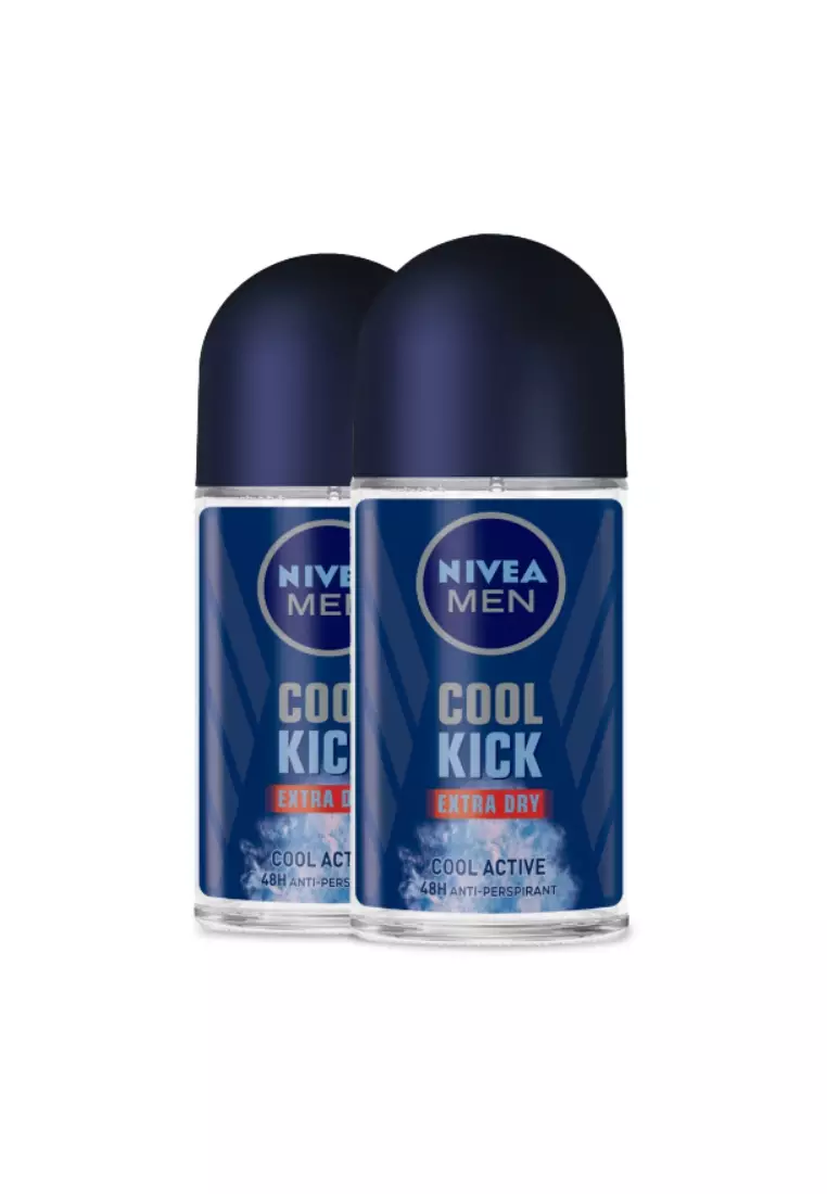 PACK OF 2 Men Deodorant Cool Kick Anti-Perspirant Roll-On, 50ml