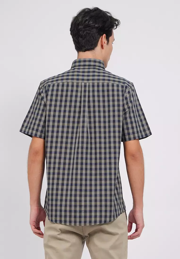 Regular Fit Short Sleeve Checks Shirt