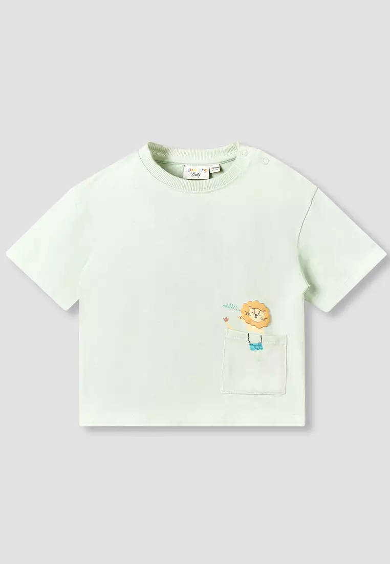 Babyshop Juniors Crew Neck Short Sleeve T-Shirt And Shorts Set With Lion Print
