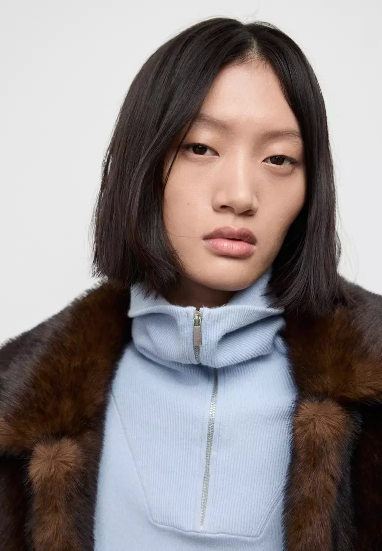 Turtleneck Sweater with Zip