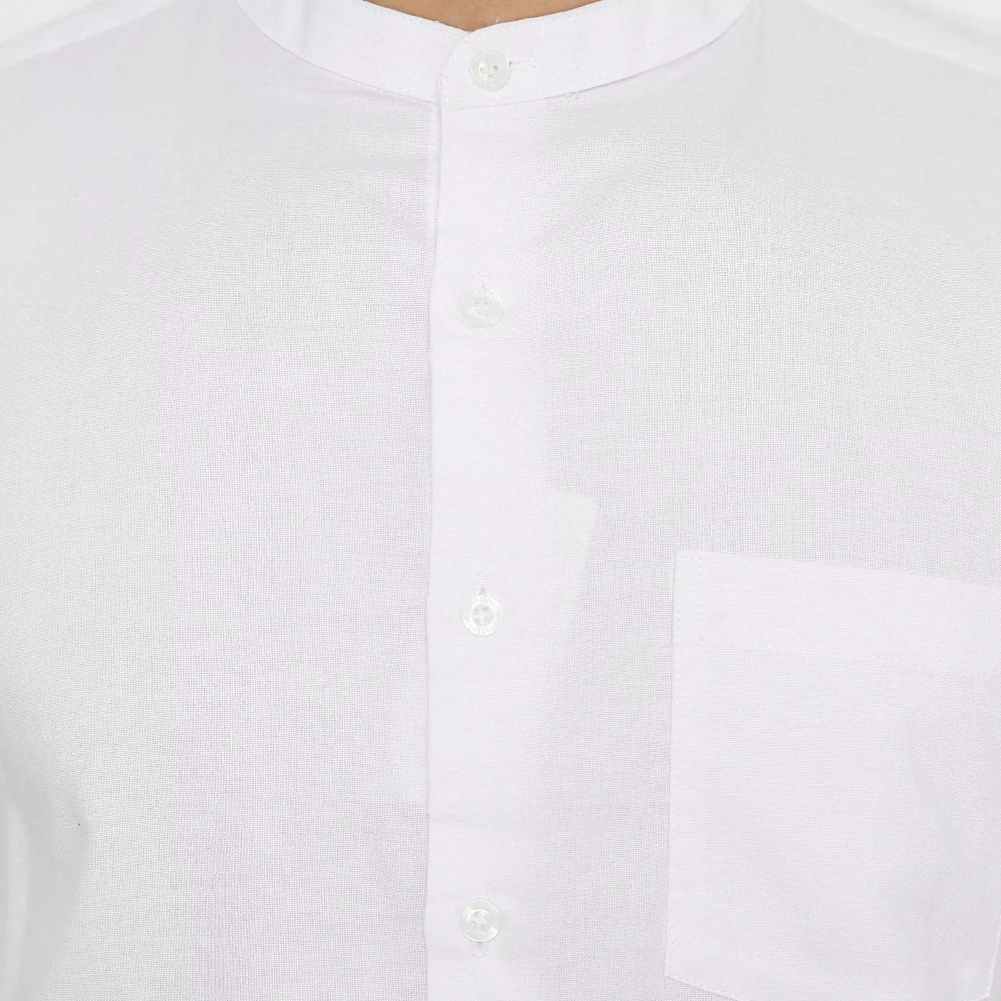 Platini Kemeja Pria Koko Shanghai Lengan Panjang Katun Oxford Putih 22030