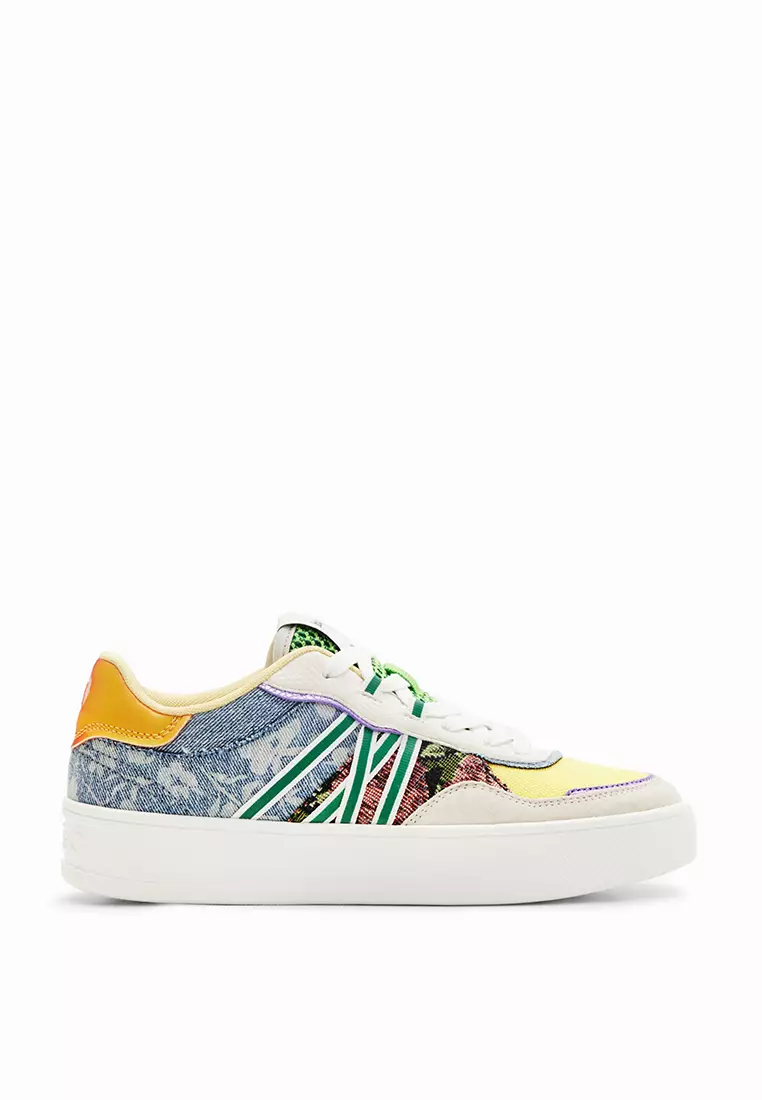 Discount on Desigual  shoes - SKU: Desigual Woman Shoes Patchwork Platform Sneakers.