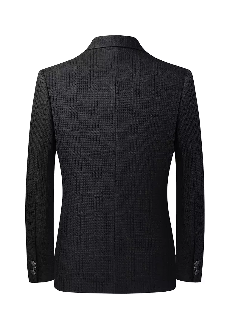 Embroidery Striped Wool Blazer 5836