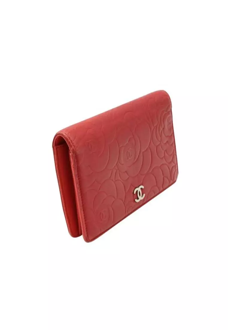 Buy Chanel Pre-Loved CHANEL Red Camelia Wallet Online