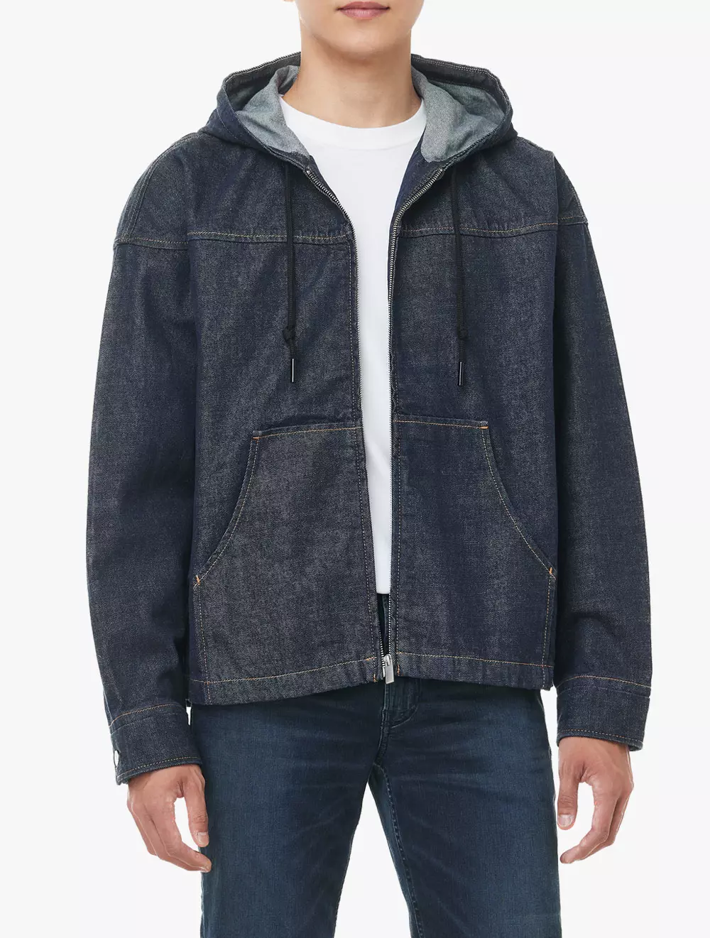 Calvin Klein - Rinse Denim Zip-Up Hoodie Jacket