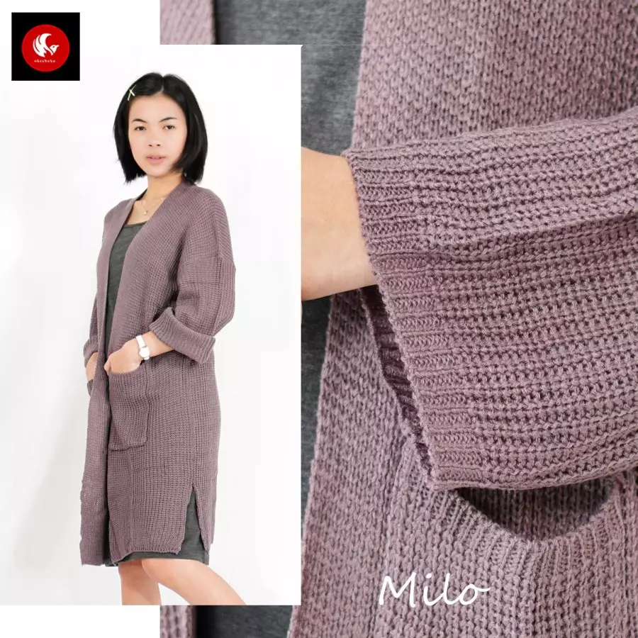 OKECHUKU Lavela Long Kardigan Oversize Wanita Knit Cardigan Big Size