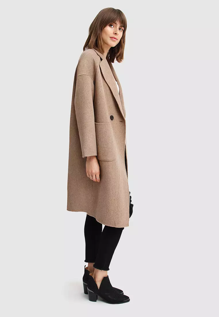 Belle & Bloom Publisher Double-Breasted Wool Blend Coat 2023 | Buy