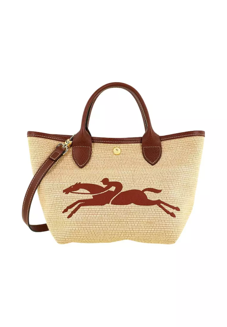 Buy LONGCHAMP Women's Le Panier Pliage Small Size Canvas Handle Bag in ...