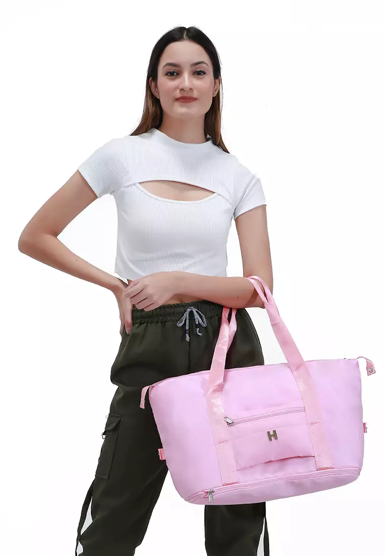 Werlyn Tas Selempang Tote Bags Gym Casual Material Oxford Cloth ORIGINAL - Pink