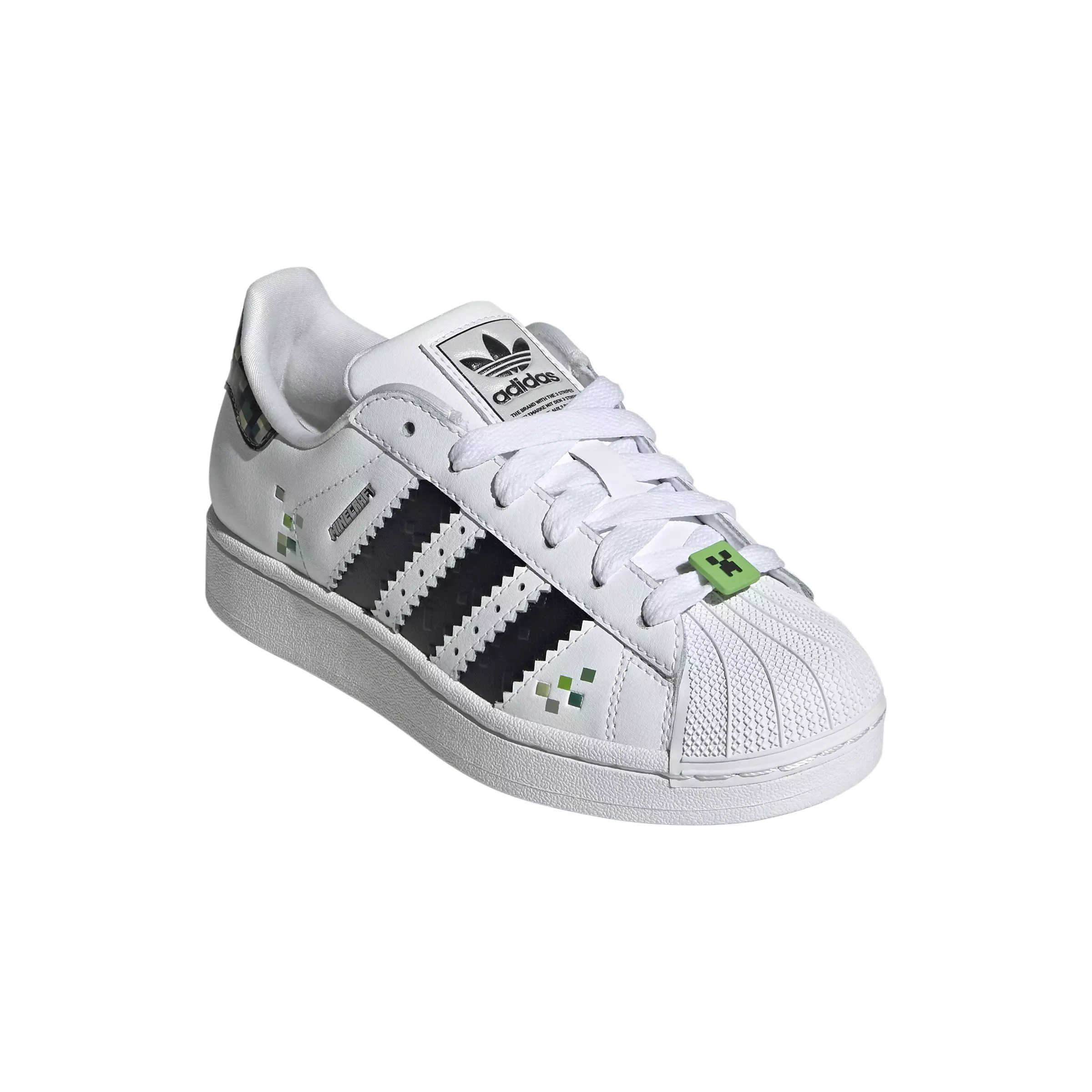 ADIDAS Superstar II J x Minecraft Shoes KidsJQ8749 - Sepatu Anak (Putih)