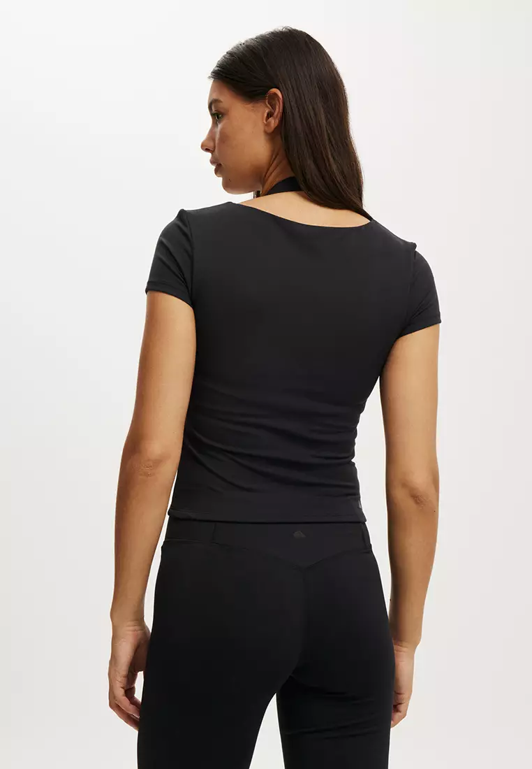 Ultra Soft Square Neck Fitted T-Shirt