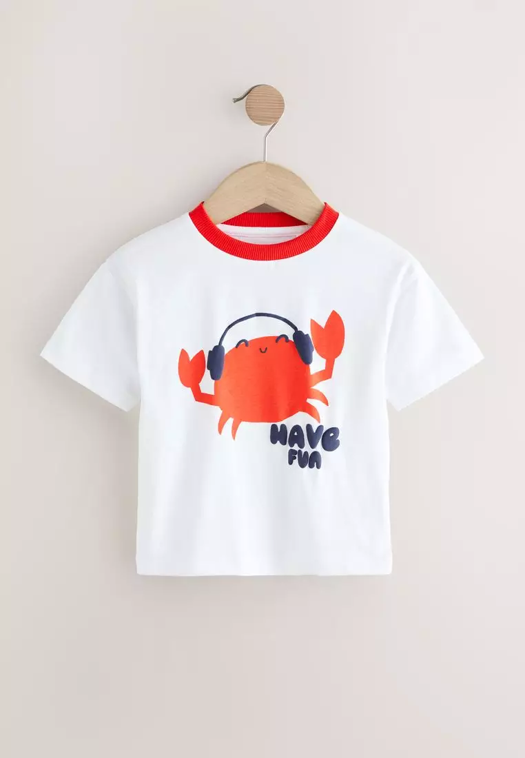 Short Sleeve Graphic 100% Cotton T-Shirt