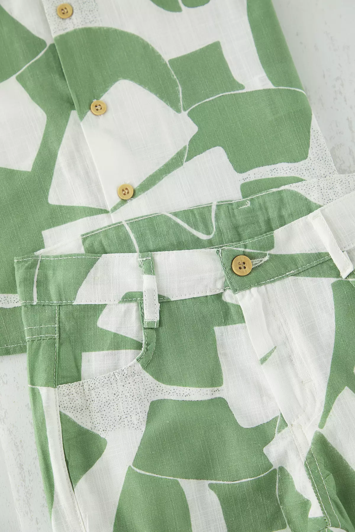 Cotton Shirt & Shorts Set