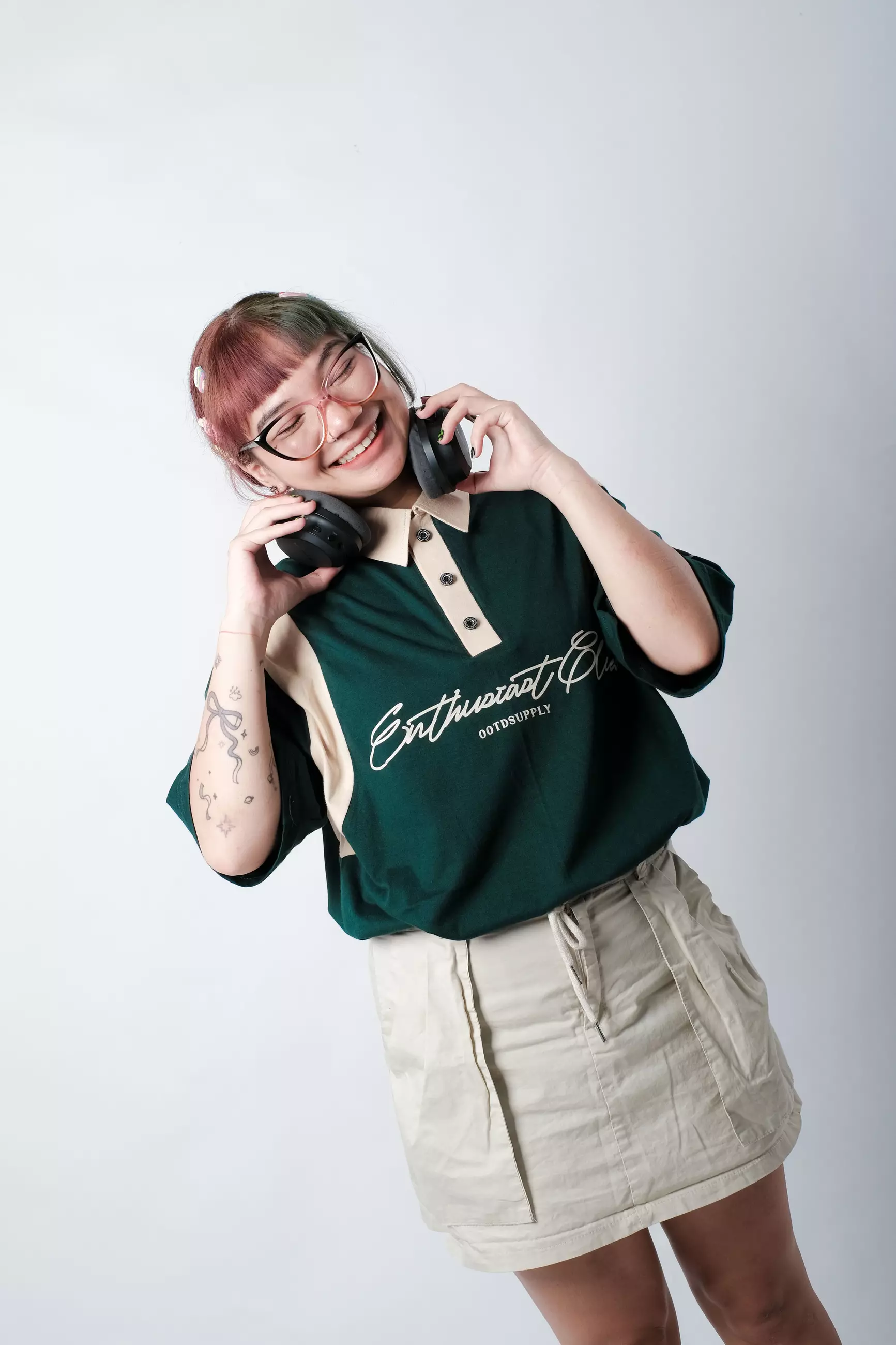 OOTDSUPPLY Oversize Rugby Polo Shirt Infinite 96 Green-Mocca | Kaos Polo Pria dan Wanita OVZ-PSRGM021