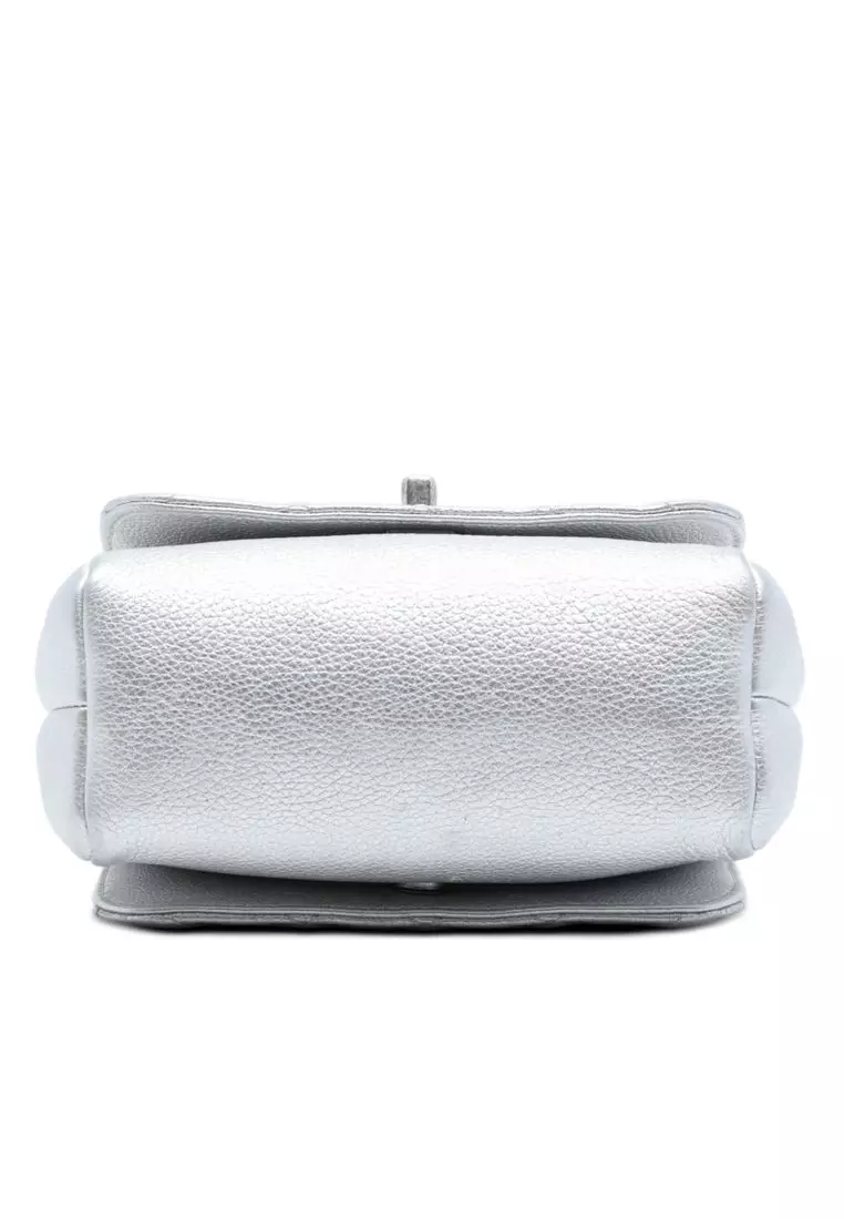 Pre-Loved Chanel Metallic Grained Calfskin Pilot Essentials Double Sided Flap
