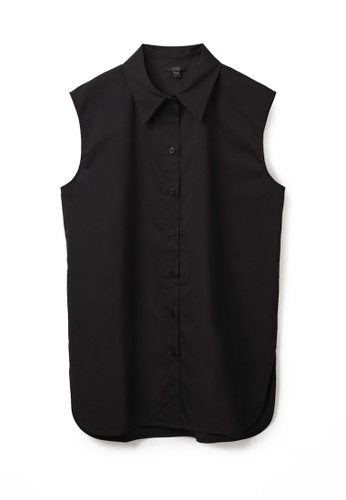 COS black Sleeveless Shirt 7409EAA1CEBD4FGS_1