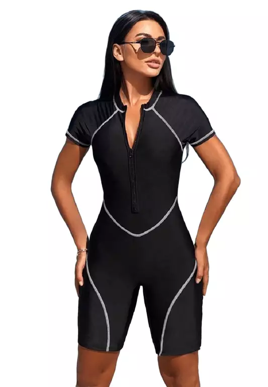 LKY250736 European Lady Long Sleeve Rush Guard Swimwear