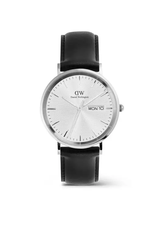 Classic Day Display Sheffield Silver - Men Watch stainless steel leather watch DW Official Authentic Original
