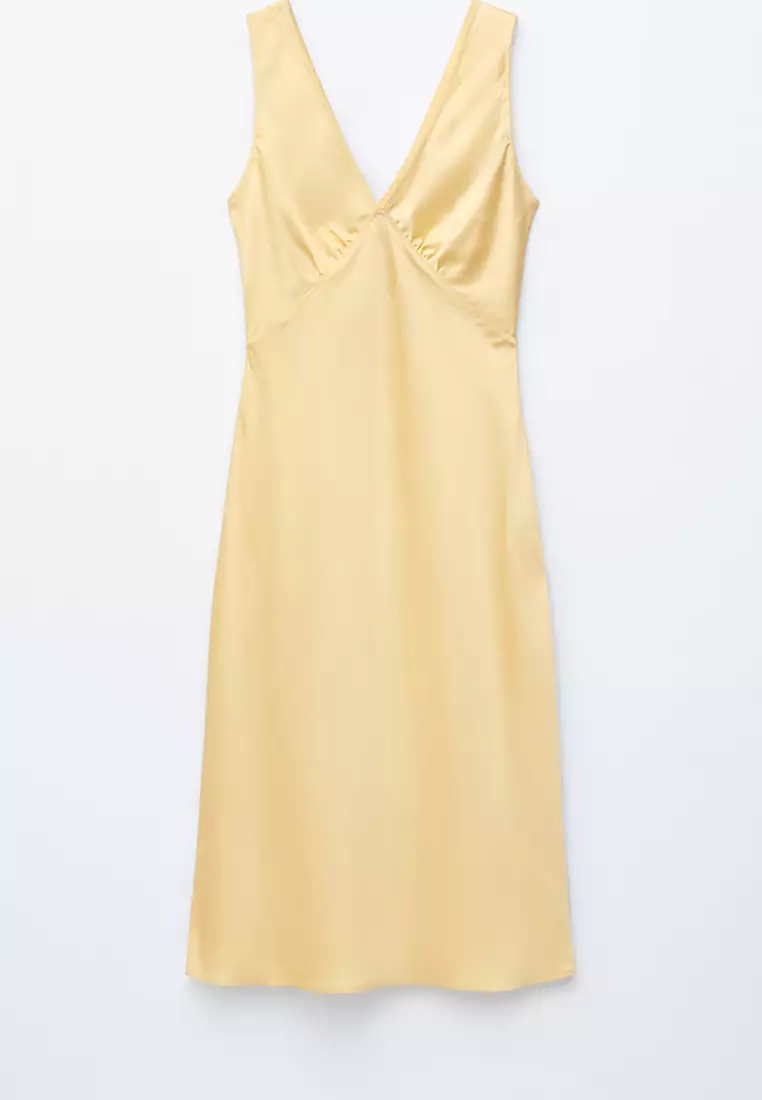 V-Neck Slip Midi Dress