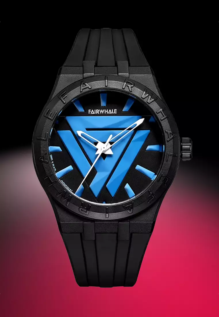 Unisex Quartz Watch, 43mm, Rubber Strap