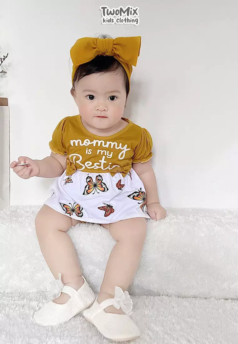 Two Mix - Jumper Bayi Perempuan Newborn 0-12 Bulan 4353 Mustard