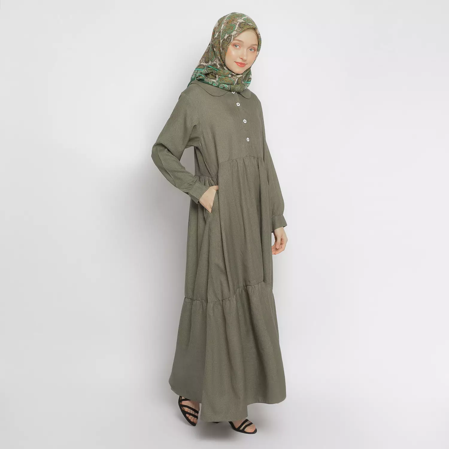 Gamis Wanita GMS 03 Dark Green