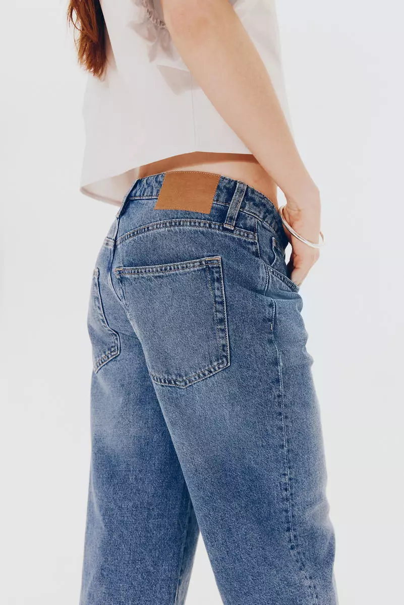 Low Knee-length denim shorts