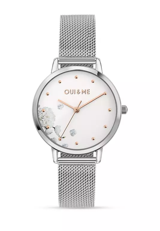 [Sustainable Watch] Oui & Me Fleurette 32mm Women's Metal Band Quartz Watch ME010375