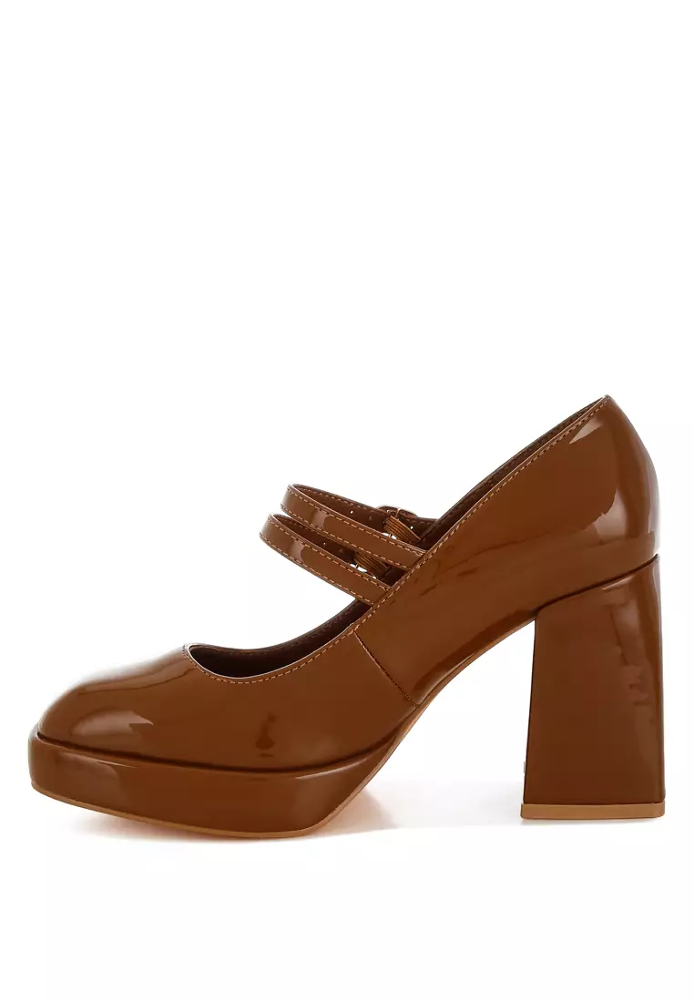 Sandal Mary Jane Tali Ganda Warna Coklat