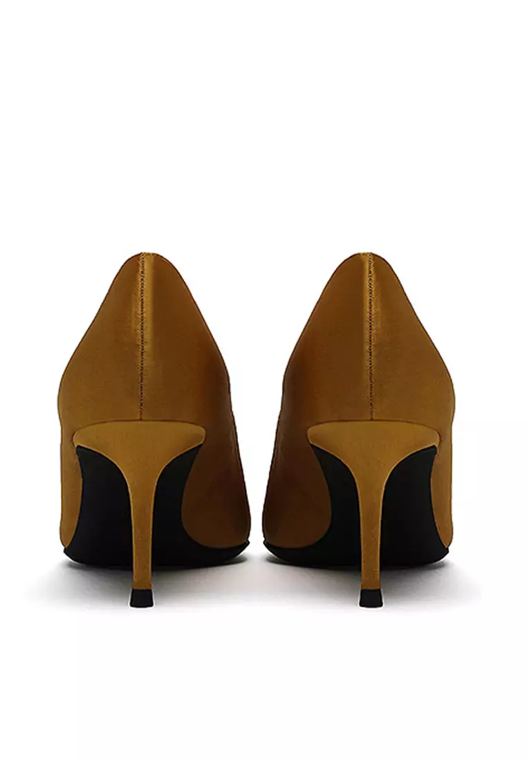 6CM Silk Fabrics Pointed High Heel Shoes HZL163