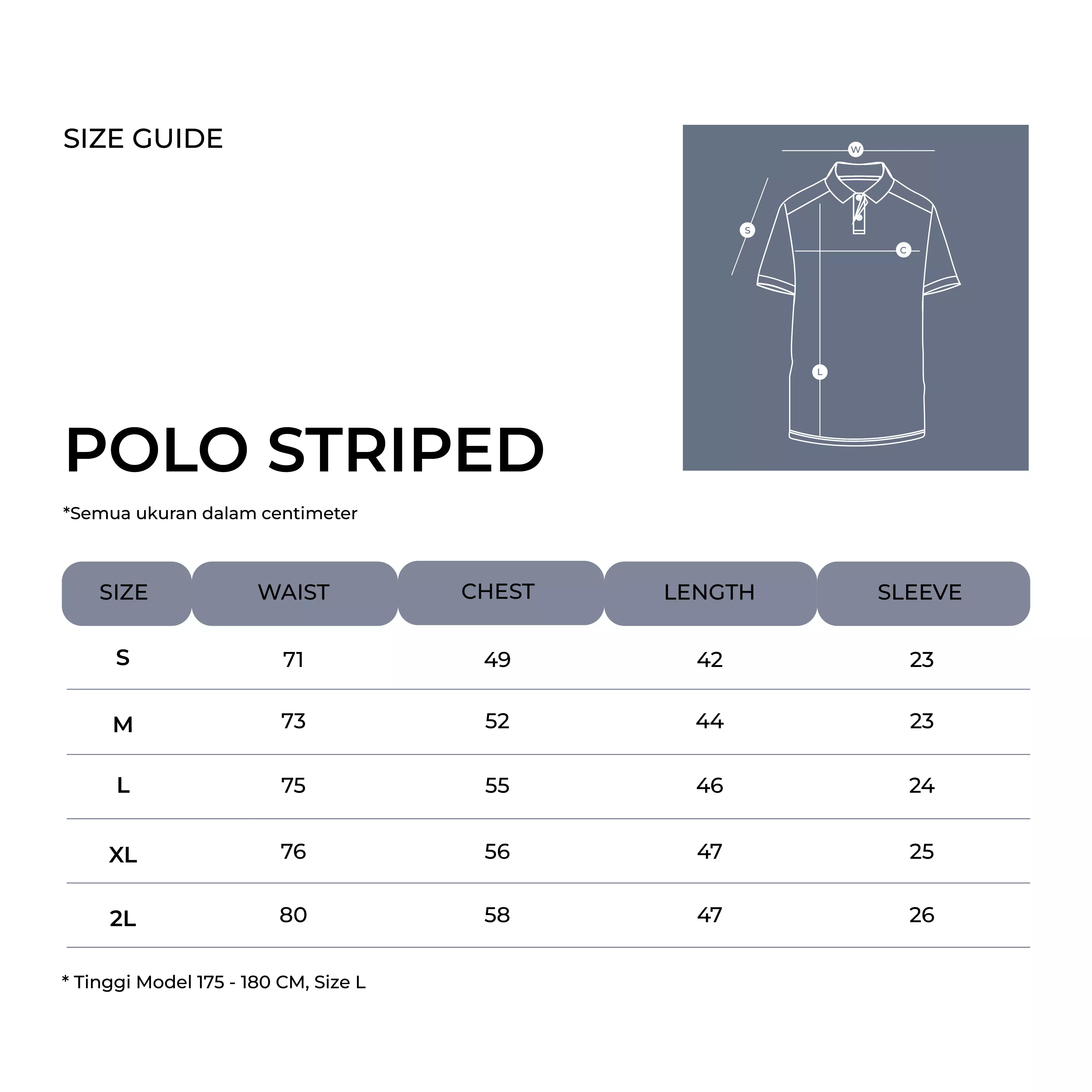 Hammer Men Polo Striped F1OPS24M1 I Kaos Polo Garis  Lengan Pendek Merah