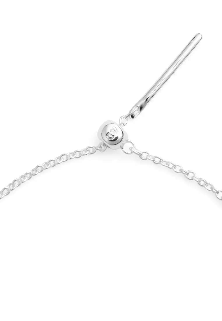 Charms Chain Bracelet Sterling Silver  - Unisex Bracelet for women and men S925 Silver Bracelet DW Official Authentic Original