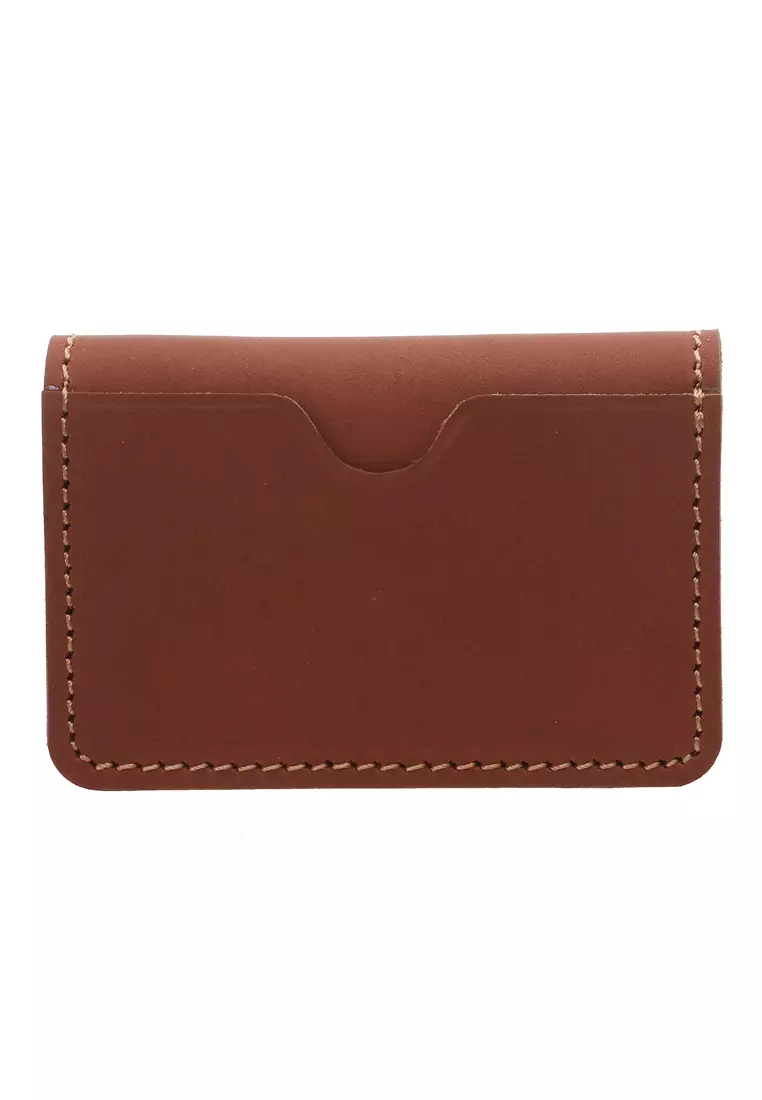 Zackly Card Holder Wallet Dompet Kartu Many Slot Handmade Material Genuine Leather Kulit 024 ORIGINAL - Browntan