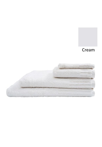 AKEMI Akemi Silky Soft Egyptian Cotton Cream Face Towel (33cm x 33cm) 874D1HL23C0B5CGS_1