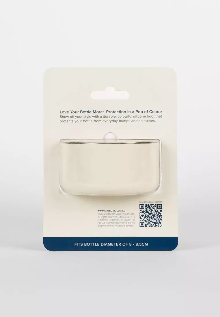 Crossing Silicone Water Bottle Boot - Fits Diameter 9-9.5cm (1100ml) Blistered Pack - Cream
