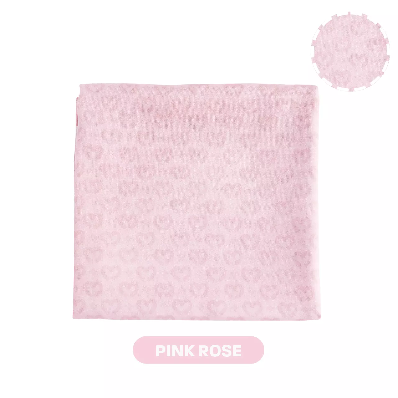 Mooi Monogram Hijab Print Scarf Print Voal - Pink Rose