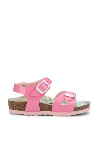Birkenstock pink Rio Kids Birko-Flor Patent Sandals 413A4KS264169DGS_1