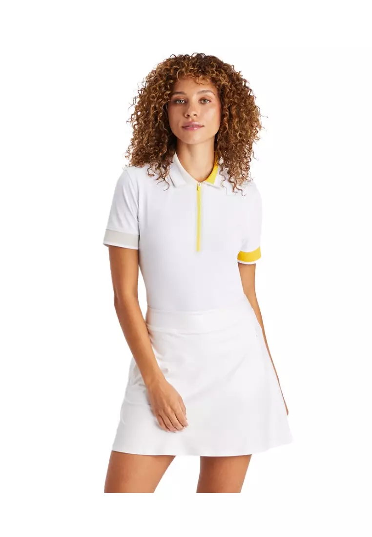 G/FORE Women’s Contrast Collar Tech Piqué Quarter Zip Polo