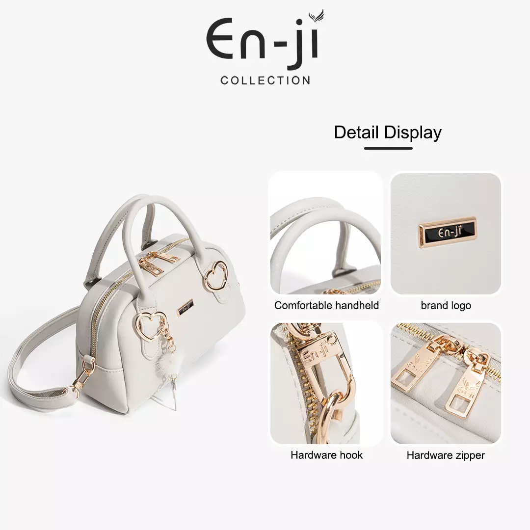 En-Ji Misora Slingbag Wanita Warna Pastelgrey