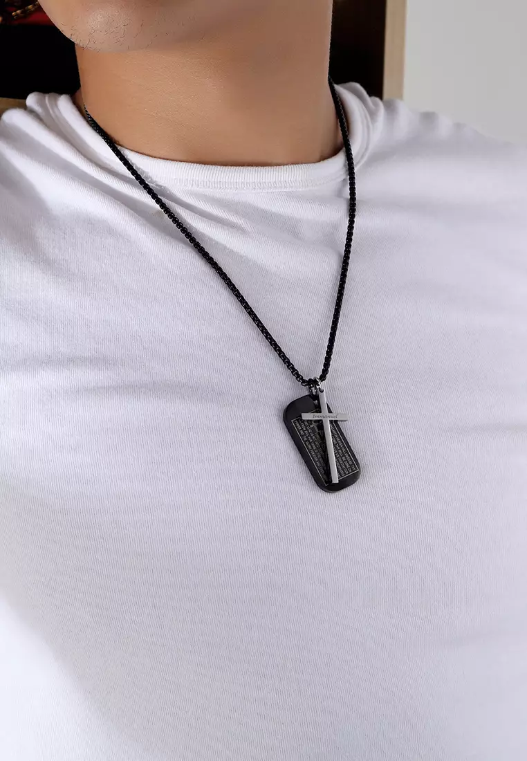 Men's Bible Cross Necklace