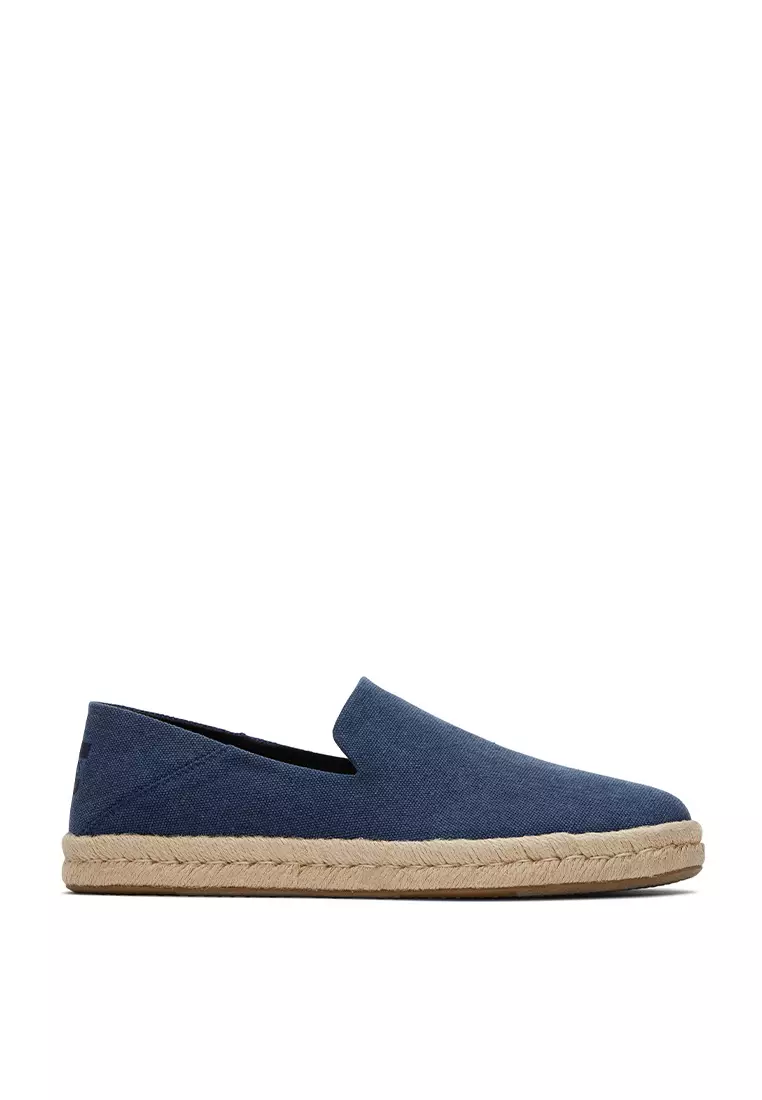 Discount on Toms  shoes - SKU: Espadrille Santiago Men - Navy Recycled Cotton Canvas