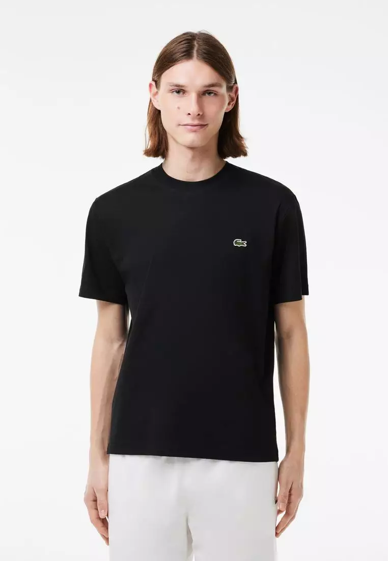 Black Lacoste T Shirt Regular Fit Lacoste Classic Fit Cotton