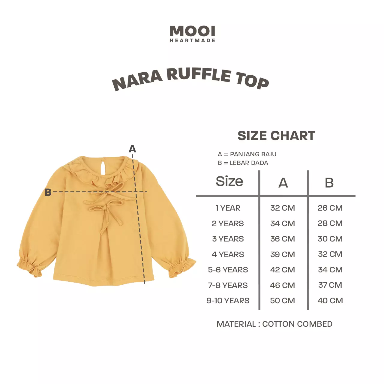 Mooi Atasan Anak Perempuan Nara Ruffle Top - Red Berry