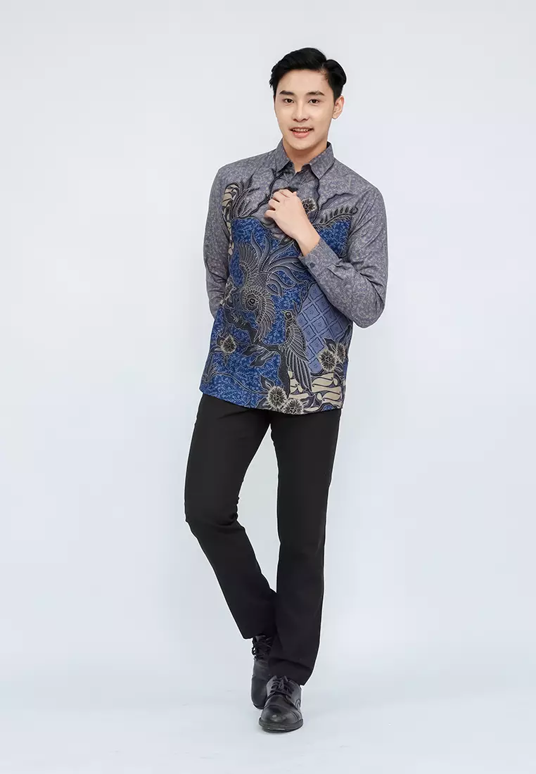 My Aksa Batik Pria Kemeja Panjang Ernest Elena