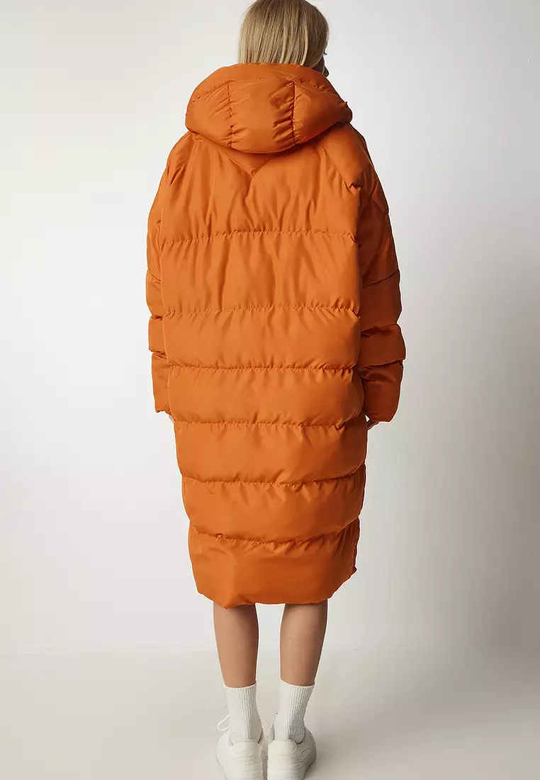 Hooded Long Inflatable Coat